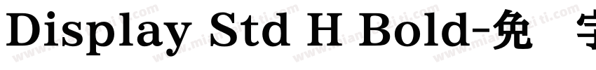 Display Std H Bold字体转换
